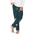 thumbnail image 2 of Xecao Christmas Snowflake Print Teenagers' Pajama Pants Long Sleep Pants Soft Elastic Waist Pajama Bottoms Elastic waist with 2 Pockets 5-16 Years-XS(5-6), 2 of 6
