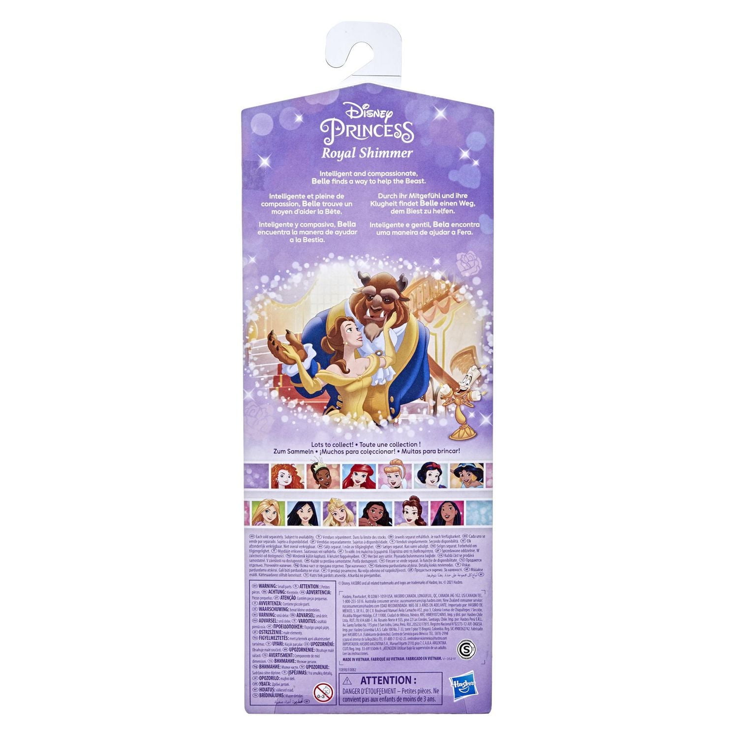 Poupée Disney Princess Royal Shimmer Belle avec jupe et accessoires