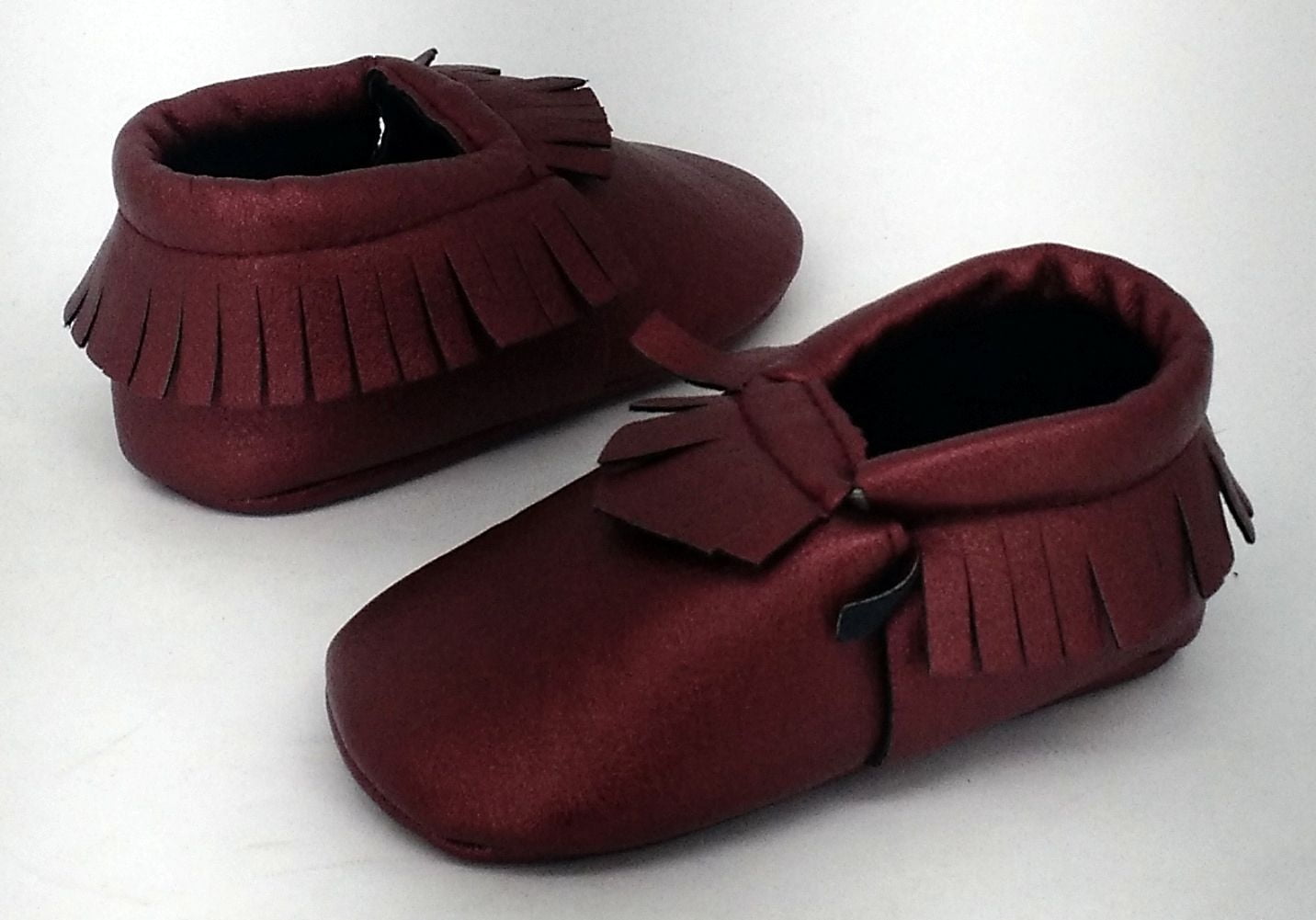 baby girl leather moccasins