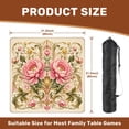 thumbnail image 5 of Mahjong Mat 31.5" x 31.5" Floral Blossom Pink Green Leaves Vintage Style Non-Slip Noise Reduction Mahjong Tiles Table Cover for Dominoes Poker Card Board and Tile Games, 5 of 8