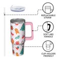 thumbnail image 3 of Winter Holiday Santa 30oz Stainless Steel Coffee Tumbler with Handle and Straw Lid, Leak Proof Insulated Travel Mug, Christmas Gift Cup, 3 of 5