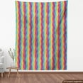 thumbnail image 3 of Rainbow Upholstery Fabric by the Yard, Colorful Swirls Vertical Waves Rhythmic Design Cheerful Funky Retro Graphic, Decorative Fabric for DIY and Home Accents, 3 Yards, Multicolor by Ambesonne, 3 of 4