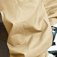 thumbnail image 6 of successthop Cargo pants for Mens and Big Mens Elastic Waist Solid Workwear with Multiple Pockets Zipper Casual Trousers, 6 of 6