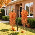 thumbnail image 5 of Scidweet Fall Artificial Flowers Outdoors, 2 Pcs Autumn Fake Hanging Flowers Faux Silk Mums Flower UV Resistant No Fade Fall Decorations for Home Outside Patio Yard Garden Porch , Yellow Orange, 5 of 6