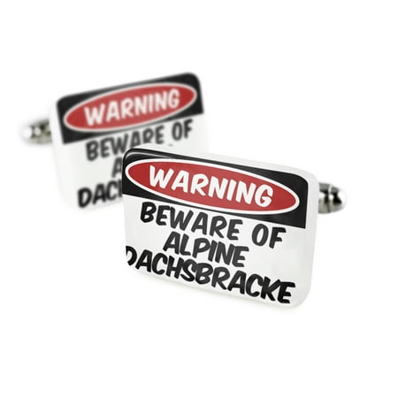Cufflinks Beware of the Alpine Dachsbracke Dog from AustriaPorcelain Ceramic NEONBLOND