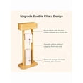 thumbnail image 5 of 4in1 Toilet Paper Holder Stand With Storage Shelf Box 360 Rotating Bamboo Free Standing Toilet Tissue Roll Toilet Wipes Dispenser Organizer Desktop For Bathroom Decor Patented, 5 of 8