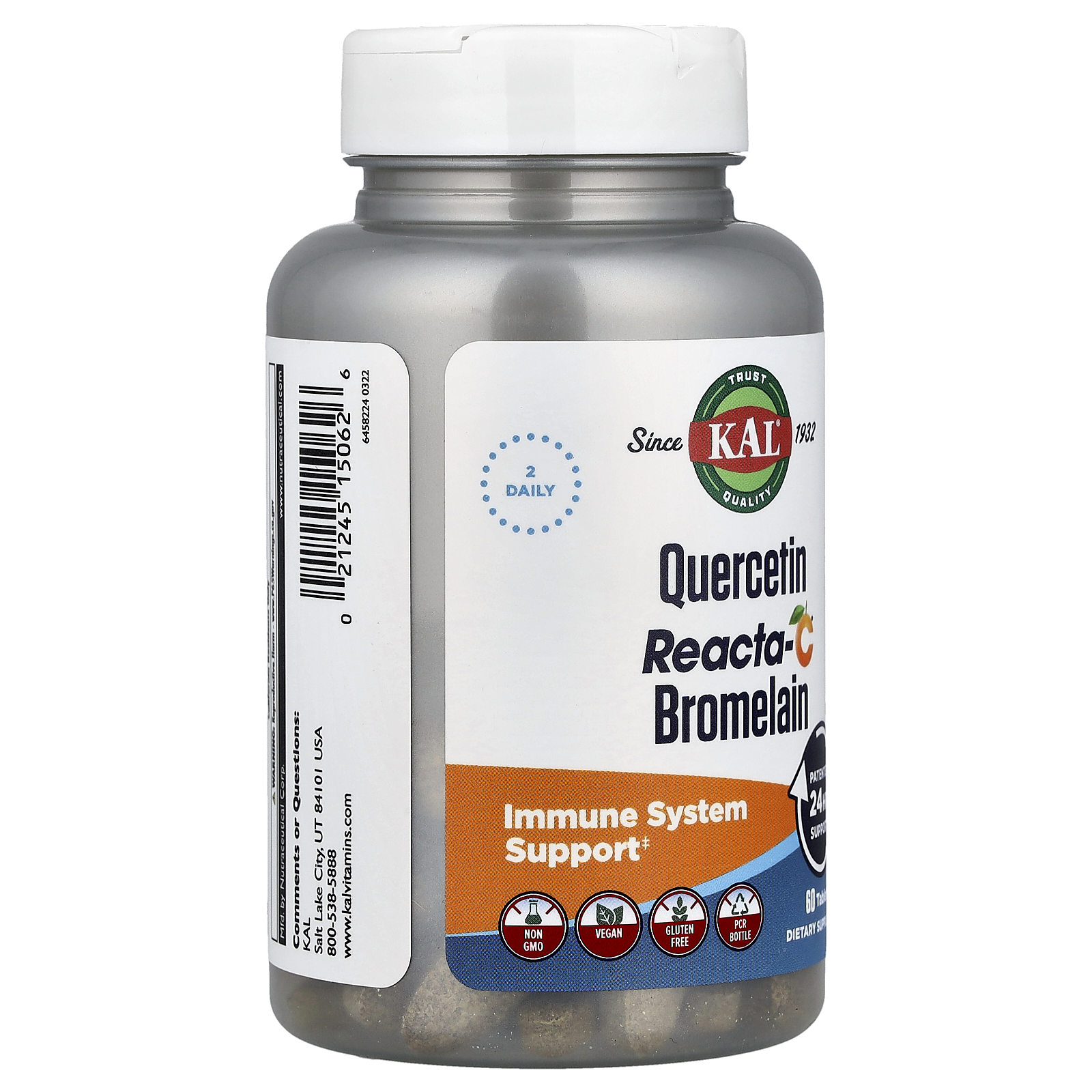 KAL Quercetin Reacta-C® Bromelain, 60 Tablets