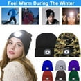thumbnail image 2 of Rechargeable LED Light Beanie Hat Knit Cap Jogging Night Walking, 2 of 6