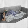 thumbnail image 6 of Hamsa Soft Flannel Fleece Throw Blanket, Culture Motifs with Paisleys Flourishing Lotus and Old Sign, Cozy Plush for Indoor and Outdoor Use, 60" x 80", Dark Blue Violet Blue, by Ambesonne, 6 of 6