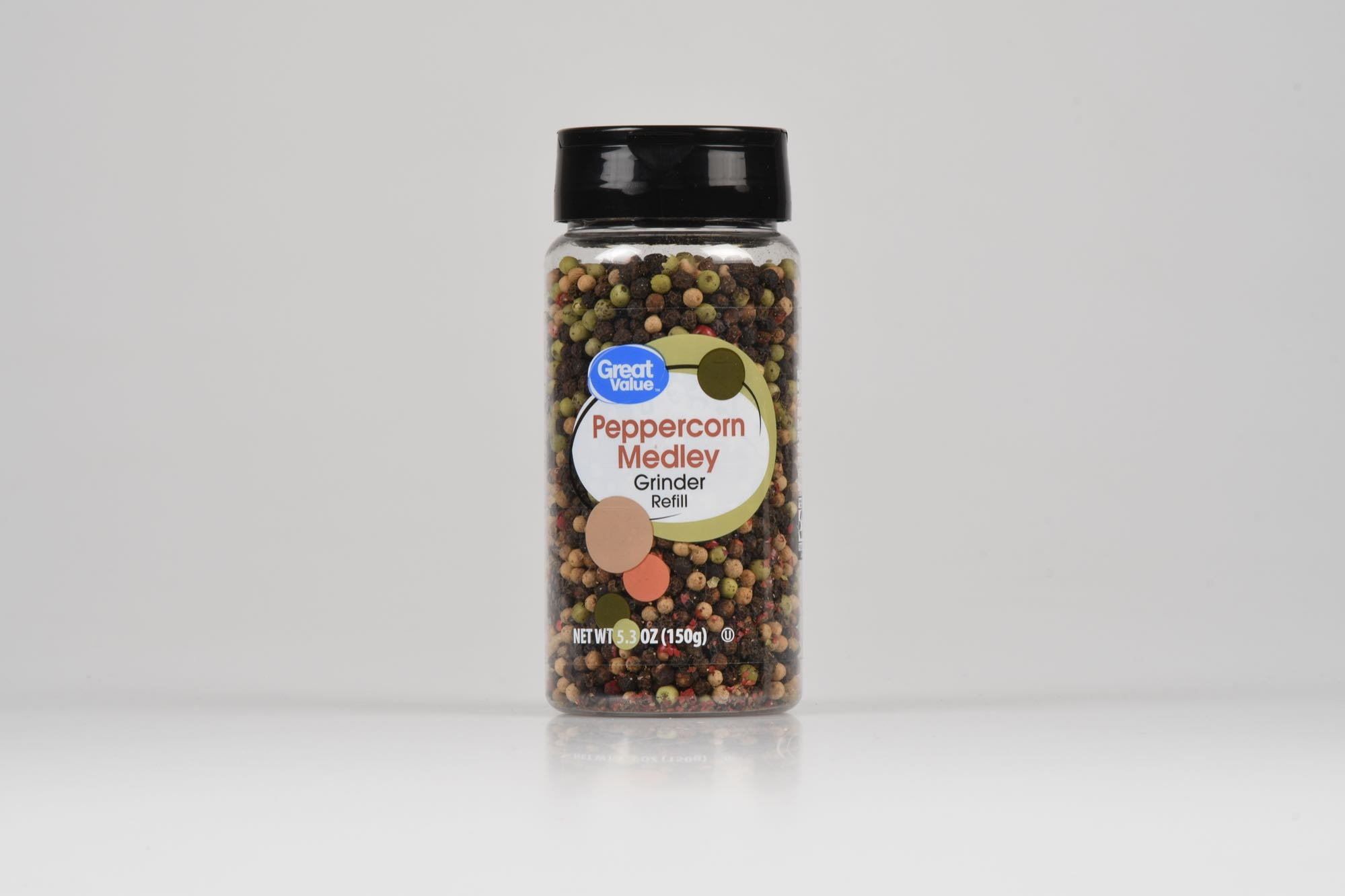 Great Value Peppercorn Medley Grinder Refill, 5.3 oz