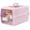 Pink, variant on Grey Small Hard Sided Pet Carrier, Portable Ventilated Travel Crate with Metal Door and Handle for Small Dogs and Cats, Perfect for Car Rides, Vet Visits and Daily Use