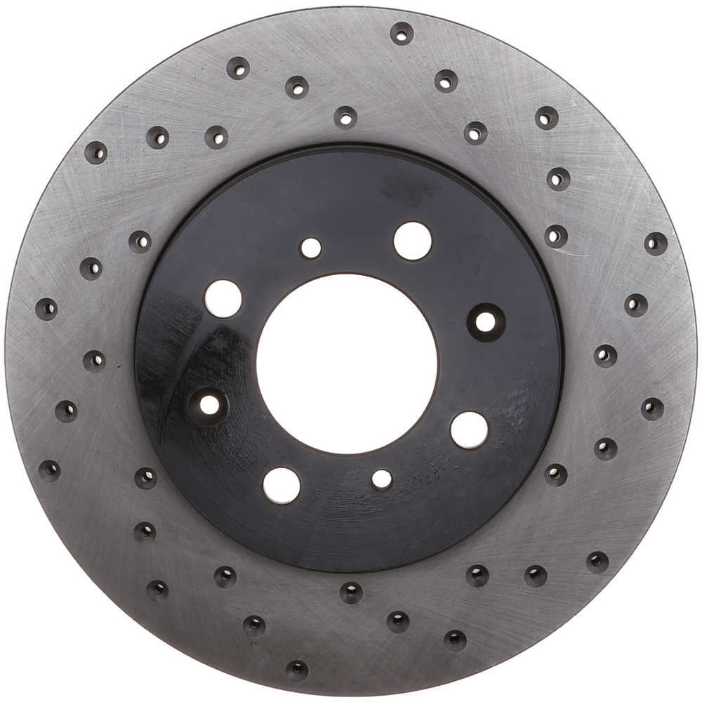 StopTech 90-01 Integra (EXC Type R) / 90-05 Honda Civic Cross Drilled Left Front Rotor Fits select: 2007-2013 HONDA FIT, 2004-2005 HONDA CIVIC LX