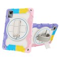 thumbnail image 6 of XYX 3in1 Rotating Stand Case for Lenovo Tab M11 11 inch TB-330FU/TB-330XU with Hand/Shoulder Strap, Shockproof Rugged, Colorful Pink, 6 of 7