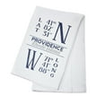thumbnail image 1 of Providence, Rhode Island, Latitude and Longitude (Blue) (100% Cotton Tea Towel, Decorative Hand Towel, Kitchen and Home), 1 of 3