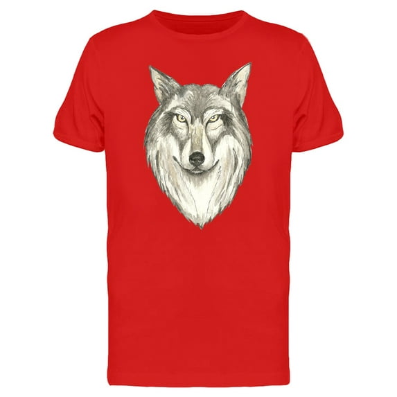 Forest Wolf Portrait Pencil Art Tee Men's -Image by Shutterstock