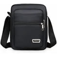 thumbnail image 1 of Bandolera de lona para hombre, bandolera para hombre, bolsa cruzada, color negro, 1 of 3