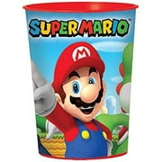 Angle View: 16oz Super Mario Brothers Birthday Party Plastic Loot Treat Favor Keepsake cups (4)