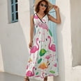 thumbnail image 2 of Flamingo Pattern King Size Sleeveless Dress Dresses Summer Women Dresses Clothing Woman Dresses Dress, 2 of 6