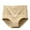 Yellow, variant on Women Cotton Solid Jacquard High Seamless Waistband Control Underpants Plus Size Briefs