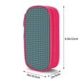 thumbnail image 4 of XMXY Houndstooth Checkered Pencil Case Cute Aesthetic, Portable Pencil Bags with Compartments Zipper Pink, 4 of 7