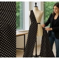 thumbnail image 5 of Soimoi Black Cotton Cambric Fabric Polka Dots Print Fabric by the Yard 42 Inch Wide, 5 of 7
