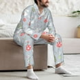 thumbnail image 7 of Daiia Bunny cartoon with easter for Men's Long-Sleeved Pajama Set – Soft & Comfortable Sleepwear Button-Up Pajamas Cozy Lounge Wear-Small, 7 of 7