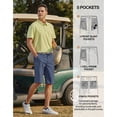 thumbnail image 5 of PULI Men’s Golf Shorts 12" Inseam Lightweight Stretch Quick-Dry Hiking Casual Dress Work Hybrid Shorts with Pockets, 5 of 6
