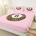 thumbnail image 3 of Castle Fairy Female Men Women Kawaii Ribbon Bow Sport Billiards Full Size Sheets 4-Piece,Jungle Animal Cheetah Print Breathable Bed Sheets,Pink Brown Lightweight Sheet Sets,Super Cozy Room Decor, 3 of 7
