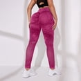 thumbnail image 4 of Soyumi Cellulite 3D Leggings Womens, Butt Lifting Resistance Compression Leggings Tummy Control High Waisted Shapewear Tights Stretchy Gym Workout Yoga Pants Going Out Trousers Hot Pink, 4 of 5