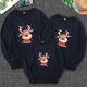thumbnail image 3 of Ropa a juego para la familia Primavera y otoño 2022 Camiseta de manga larga Papá, mamá y yo Sudadera navideña con cervatillo, 3 of 5