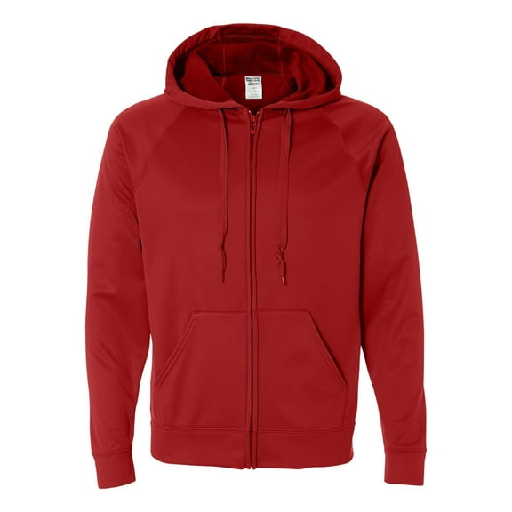 Jerzees Hood Sweatshirt PF93MR Unisex Adult 6 oz. Sport Tech Fleece Full-Zip Hood