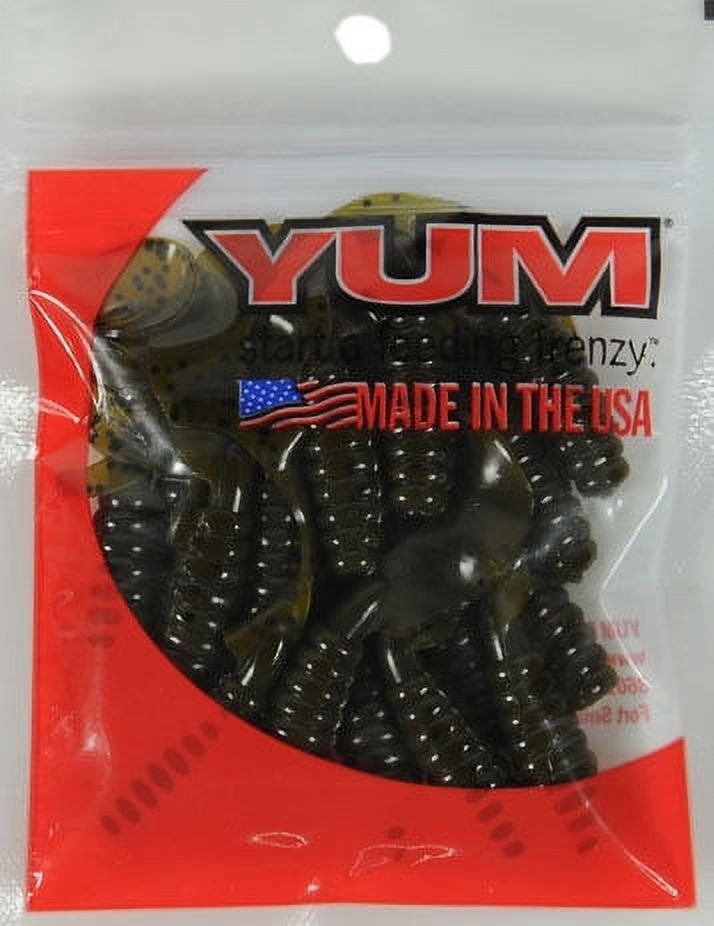 YUM Grub Soft Plastic 3" Green Pumpkin 15 Count