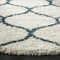 thumbnail image 4 of SAFAVIEH Hudson Arline Geometric Shag Area Rug, Ivory/Slate Blue, 7' x 7' Round, 4 of 10
