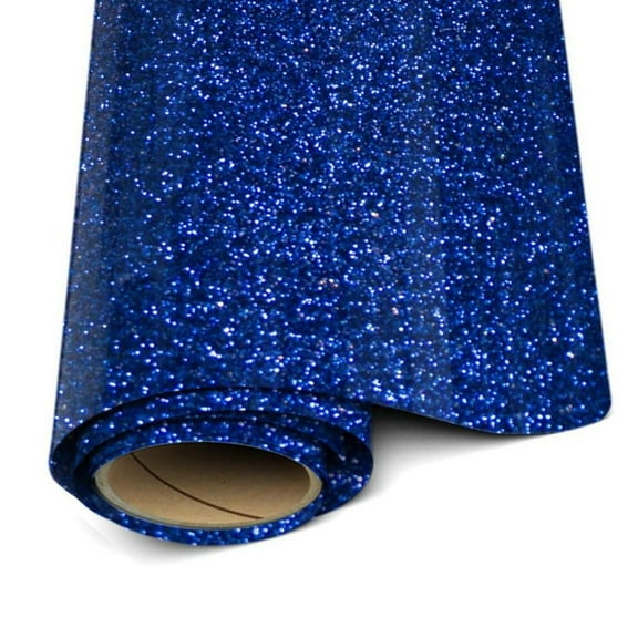 Siser Glitter Heat Transfer Vinyl – Royal Blue HTV Iron on Vinyl – 12” x 3 Foot ( 36 inches / 1 yard )