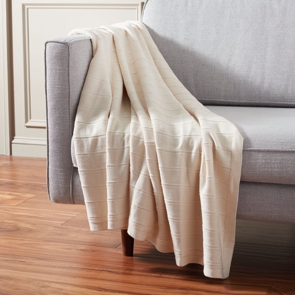 Safavieh Sadra 50" x 60" Traditional Cotton Throw, Ivory