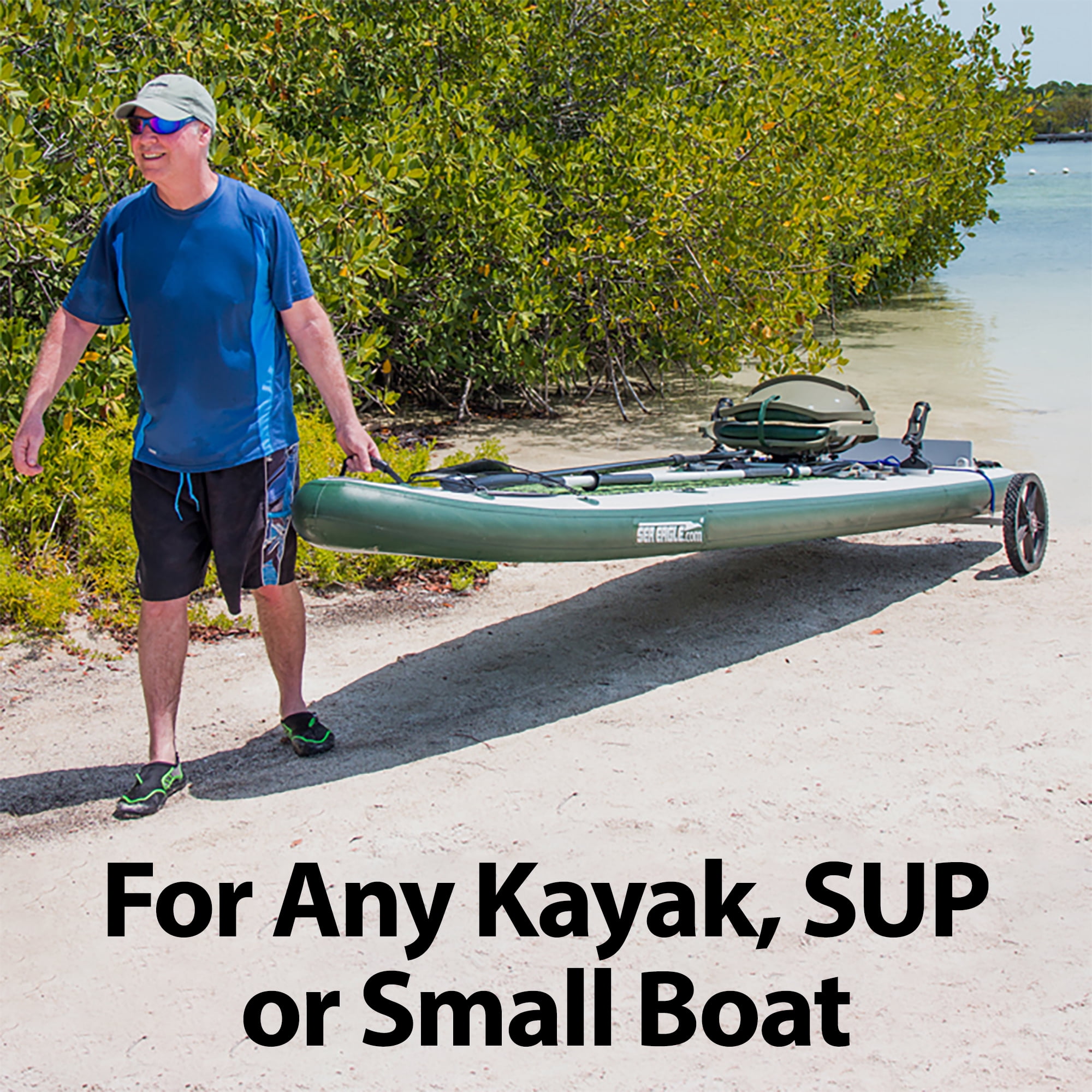 Sea Eagle EZ Cart - Chart Wheel System for Boats and Kayaks - Small
