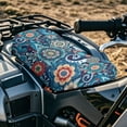 thumbnail image 2 of Binienty Boho Mandala ATV Seat Cover Blue Motorcycle Flexible Seat Protector Compatible with Sportsman Rancher Foreman Scrambler Kodiak Most ATV, 2 of 8