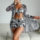 thumbnail image 2 of MKLEKYY Trajes De Baño Completo Mujer Women'S Gorgeous Court Style Printing 3D Swimsuit Beach Skirt Two Piece Set, 2 of 6