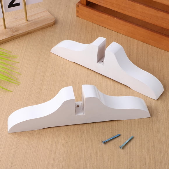 PTOOTP 2pcs Room Divider Floor Stand with Sleek Design White Solid Wood Support