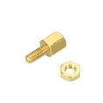 thumbnail image 4 of Uxcell 5mm+6mm M2.5 Standoff Screws 40 Pack Brass Hex Standoffs Nuts Gold Tone, 4 of 6