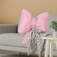 thumbnail image 4 of 16x12.2inch Living Room Decor, Bowknot Ribbon Headrest Linen Breathable And Comfortable Pillow, Home Decor, 4 of 5