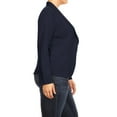 thumbnail image 2 of Women's Plus Size Casual Long Sleeves Open Front Office Work Wear Solid Blazer Jacket, 2 of 4