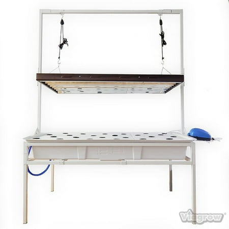 2 ft. x 4 ft. Complete Deep Water Culture System with Tray, Light Stand and T5 8 Lamp 4 ft. Fluorescent