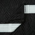 thumbnail image 3 of Chanasya 2-Panel Classy Embossed Leaf Textured Curtains - Back Tab, Ring Tab - for Windows Living Room Bedroom - Partial Room Darkening Drapes for Privacy - 52 x 63 Inches - Black, 3 of 5