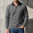 thumbnail image 2 of Awdenio Men Clothing Quarter Pullover Sweaters Casual Stand Collar Sweatshirt Long Sleeve, Business Dress, 2 of 8