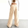 thumbnail image 4 of Girls Wide Leg Sweatpants Fashion High Waisted Casual Baggy Joggers Girls Athletic Pants with Pocket Size 7-16, 4 of 7