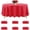Red, variant on 6 Pack Black Tablecloth 60 x 102 Inch Table Cloth for 6 Foot Rectangle Tables, Wrinkle Resistant Washable Polyester Fabric Table Covers for Party, Wedding,Dining,and Banquet