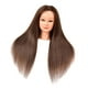 thumbnail image 3 of Modelo de cabeza de maniquí, muñeca de maquillaje para cortar, trenzar, cabeza de entrenamiento, rizador de entrenamiento de peluquería Marrón Macarena cabezas de maniquí de pelo, 3 of 8