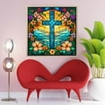 thumbnail image 3 of 5D Cross DIY Full Diamond Painting Set for Beginners, Gem Dots Premium Home Wall Decoration Gift (13.78x13.78 inches), 3 of 7