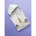 thumbnail image 3 of Unicorn With Eyes Closed Hoodie Women -SPIdeals Designs, Female 4X-Large, 3 of 4